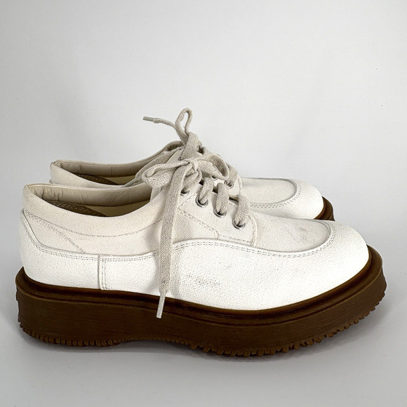 Hogan White Lace-ups Platform Untraditional Shoes Womens 8.5 US 39 EU / Italy - Picture 1 of 9